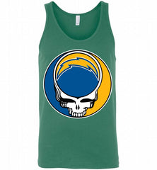 Los Angeles Chargers Grateful Dead Logo Band Tank - zezetee