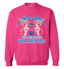 Metallica Golden State Warriors Logo Crewneck Sweatshirt - zezetee