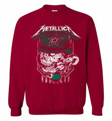 Metallica Skull Snake Dallas Stars Crewneck Sweatshirt - zezetee