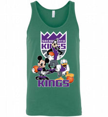 Mickey Goofy Donald Loves Sacramento Kings Basketball Fans Tank - zezetee