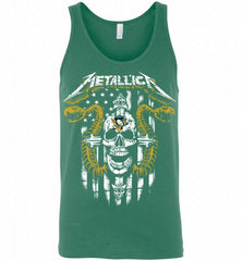 Metallica Snake Skull Pittsburgh Penguins Logo Tank - zezetee