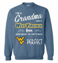 I'M A Grandma And A West Virginia Mountaineers Fan Crewneck Sweatshirt - zezetee