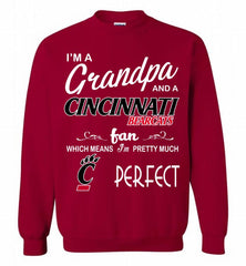I'M A Grandpa And A Cincinnati Bearcats Fan Crewneck Sweatshirt - zezetee