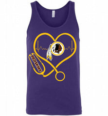 Nurse Heartbeat Washington Redskins Tank - zezetee