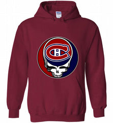 NHL TEAM MONTREAL CANADIENS X GRATEFUL DEAD LOGO BAND Hoodie - zezetee