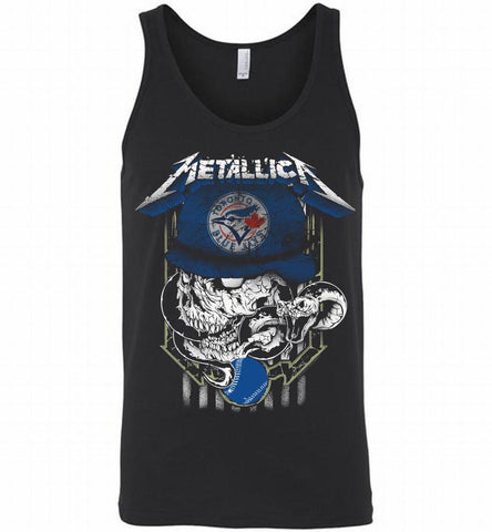 Metallica Skull Toronto Blue Jays Logo Tank - zezetee