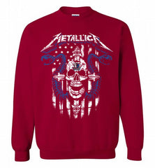 Metallica Snake Skull Dallas Mavericks Logo Crewneck Sweatshirt - zezetee