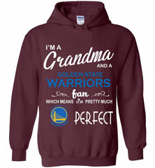 I'M A Grandma And A Golden State Warriors Fans Perfect Hoodie - zezetee