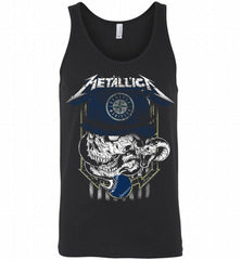 Metallica Skull Seattle Mariners Logo Tank - zezetee