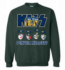 Kiss Denver Nuggets Logo Crewneck Sweatshirt - zezetee