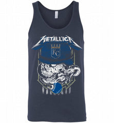 Metallica Skull Kansas City Royals Logo Tank - zezetee