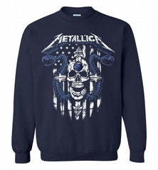 Metallica Snake Skull Memphis Grizzlies Logo Crewneck Sweatshirt - zezetee
