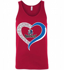 Dallas Mavericks In Diamond Heart Tank - zezetee