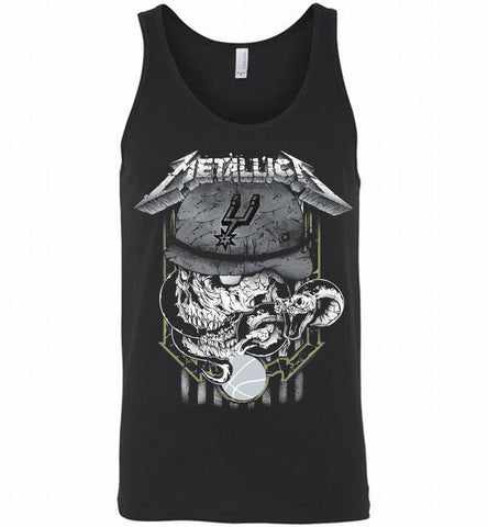 Metallica Skull Snake San Antonio Spurs Tank - zezetee