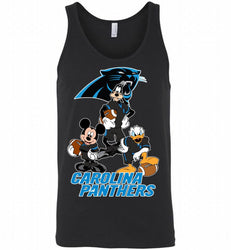 Mickey Goofy Donald Disney  Carolina Panthers Football Gift Tank