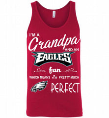 I'M A Grandpa And A Philadelphia Eagles Pretty Much Perfect Tank - zezetee