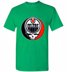 NHL TEAM EDMONTON OILERS X GRATEFUL DEAD LOGO BAND Shirt - zezetee