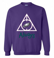 PHILADELPHIA EAGLES DEATHLY HALLOWS ALWAYS GIFT Crewneck Sweatshirt - zezetee