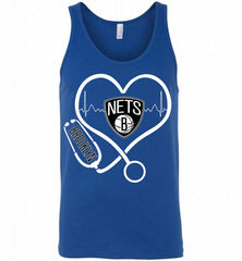 Nurse Heartbeat Love Brooklyn Nets Tank - zezetee