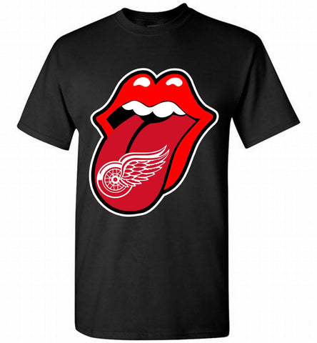 Detroit Red Wings  x The Rolling Stones Logo Shirt - zezetee