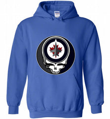 NHL TEAM WINNIPEG JETS X GRATEFUL DEAD LOGO BAND Hoodie - zezetee