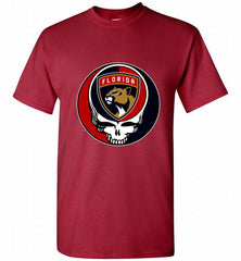 NHL TEAM FLORIDA PANTHERS X GRATEFUL DEAD LOGO BAND Shirt - zezetee