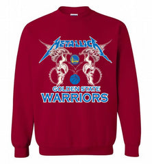 Metallica Golden State Warriors Logo Crewneck Sweatshirt - zezetee