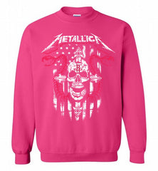 Metallica Snake Skull Houston Rockets Logo Crewneck Sweatshirt - zezetee
