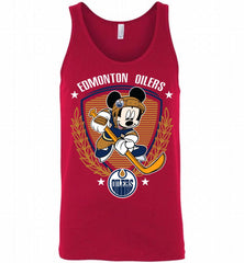NHL Hockey Mickey Mouse Edmonton Oilers Disney Tank - zezetee