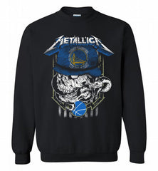 Metallica Skull Snake Golden State Warriors Crewneck Sweatshirt - zezetee