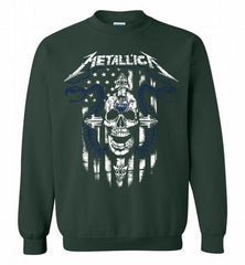 Metallica Snake Skull Edmonton Oilers Logo Crewneck Sweatshirt - zezetee