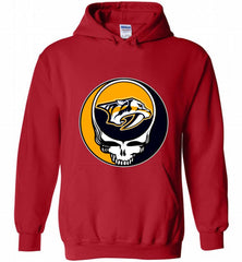NHL TEAM NASHVILLE PREDATORS X GRATEFUL DEAD LOGO BAND Hoodie - zezetee