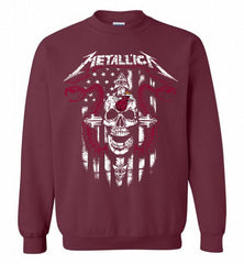 Metallica Snake Skull Miami Heat Logo Crewneck Sweatshirt - zezetee
