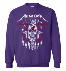 Metallica Snake Skull Miami Heat Logo Crewneck Sweatshirt - zezetee