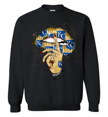 MLB Royals Lip Shut The Fuck Up Crewneck Sweatshirt - zezetee