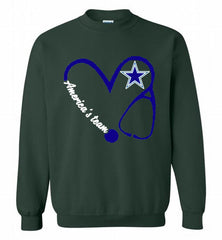 DALLAS COWBOYS NURSE LOVE AMERICA’S TEAM Crewneck Sweatshirt - zezetee