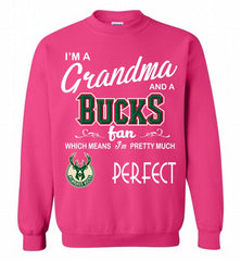 I'M A Grandma And A Milwaukee Bucks Fans Perfect Crewneck Sweatshirt - zezetee