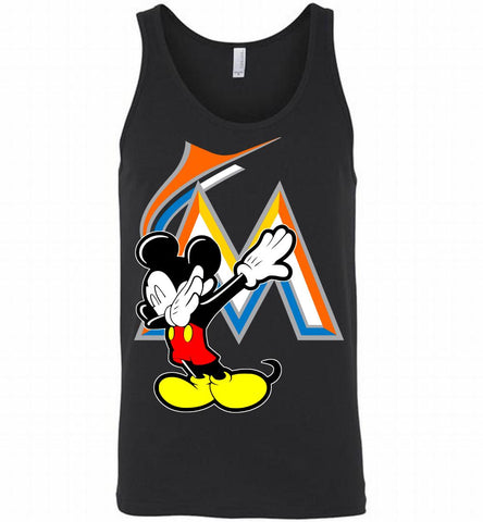 Disney Mickey Mouse Dabbing Miami Marlins Tank - zezetee