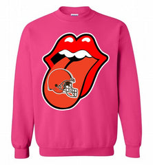 Cleveland Browns x The Rolling Stones Logo Crewneck Sweatshirt - zezetee