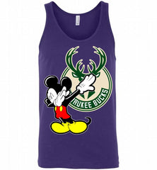 Disney Mickey Mouse Dabbing Milwaukee Bucks Tank - zezetee