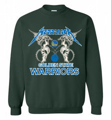 Metallica Golden State Warriors Logo Crewneck Sweatshirt - zezetee