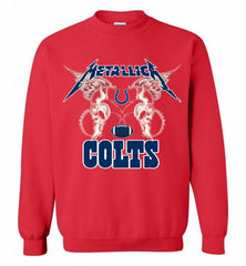 Metallica Indianapolis Colts Logo Crewneck Sweatshirt - zezetee
