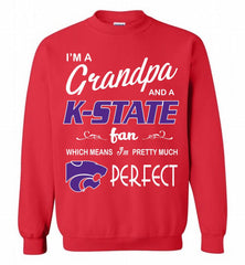 I'M A Grandpa And A Kansas State Wildcats Fan Crewneck Sweatshirt - zezetee