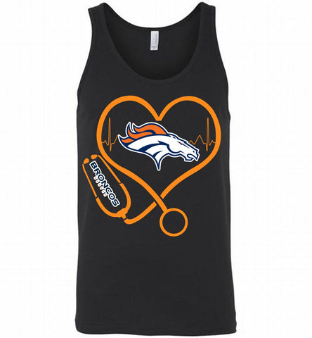 Nurse Heartbeat Denver Broncos Tank - zezetee