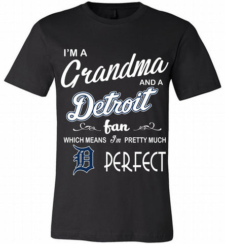 I'M A Grandma And A Detroit Tigers Fans Gift Canvas USA - zezetee
