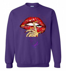 mlb cardinals lip shut the fuck up Crewneck Sweatshirt - zezetee