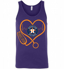Nurse Heartbeat Houston Astros Tank - zezetee