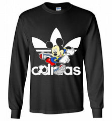 ADIDAS FOOTBALL MICKEY MOUSE DISNEY SPORTS Gildan Long Shirt - zezetee