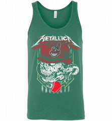 Metallica Skull Cleveland Indians Logo Tank - zezetee