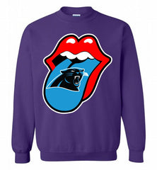 Carolina Panthers  x The Rolling Stones Logo Crewneck Sweatshirt - zezetee